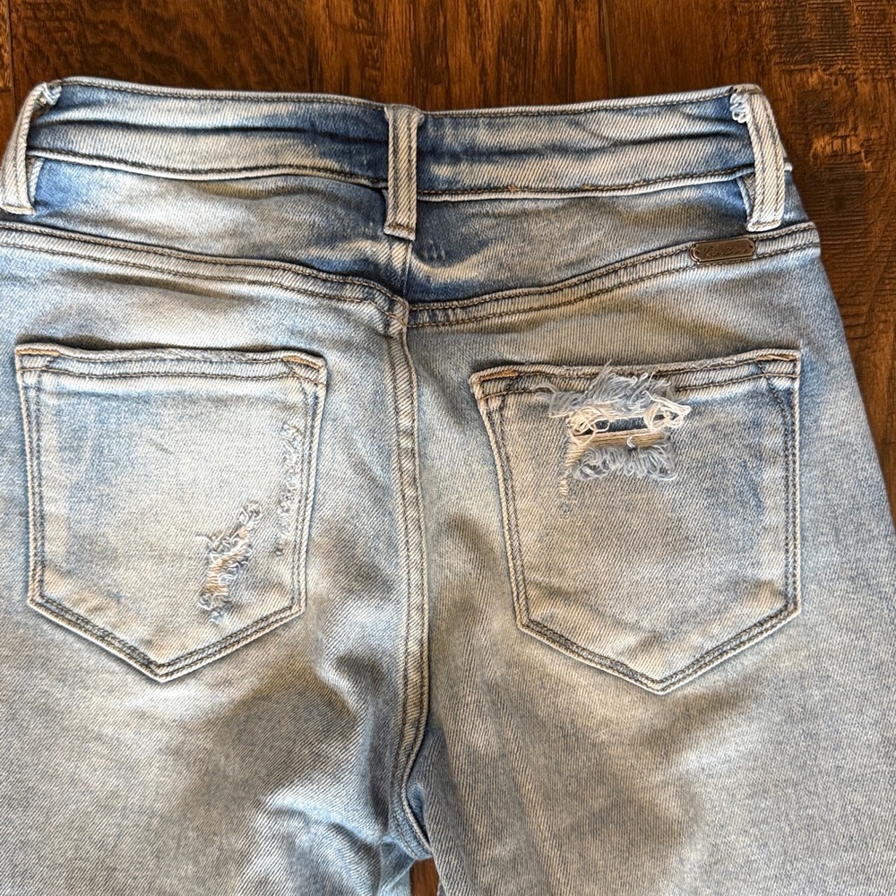 KanCan Light Blue Distressed Skinny Jeans, size 25 - Picture 7 of 9
